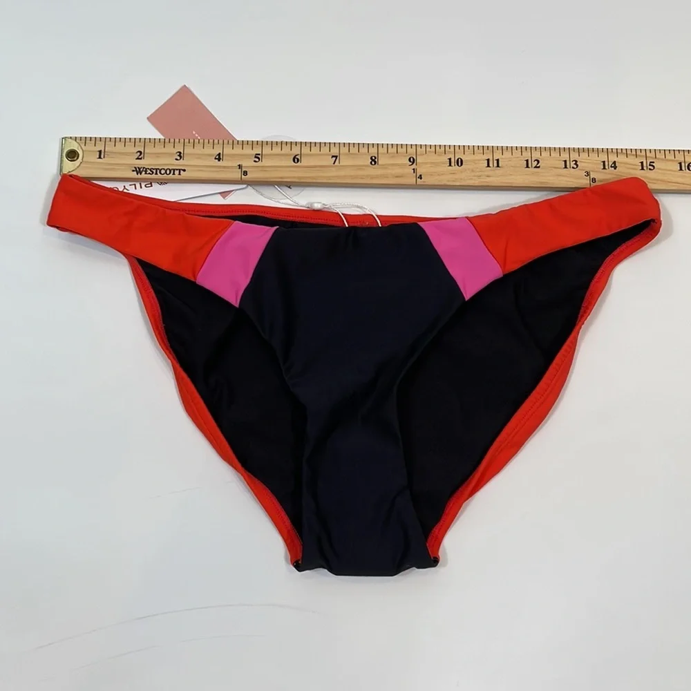 PILYQ Bikini Bottom Size L NWT Color Block Full Bottom